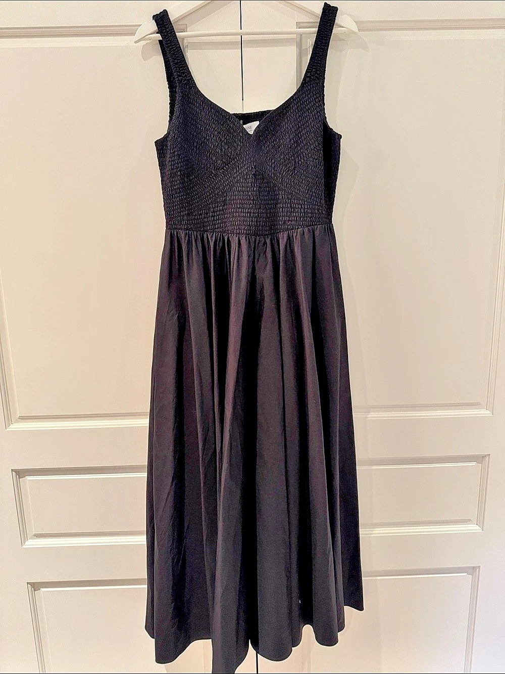 La Ligne Cruz Dress. Textured Maxi Dress in Black Size Large NWT